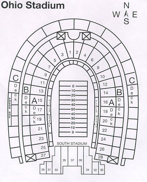 Ohio Stadium Seating Chart With Rows